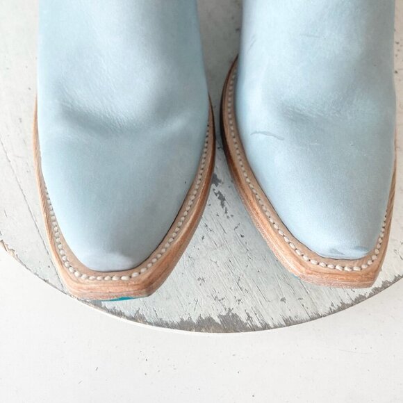 Lane EMMA JANE Womens Cowboy Bootie 6.5 Western Blue Cowgirl Short Ankle Boots - Picture 6 of 11